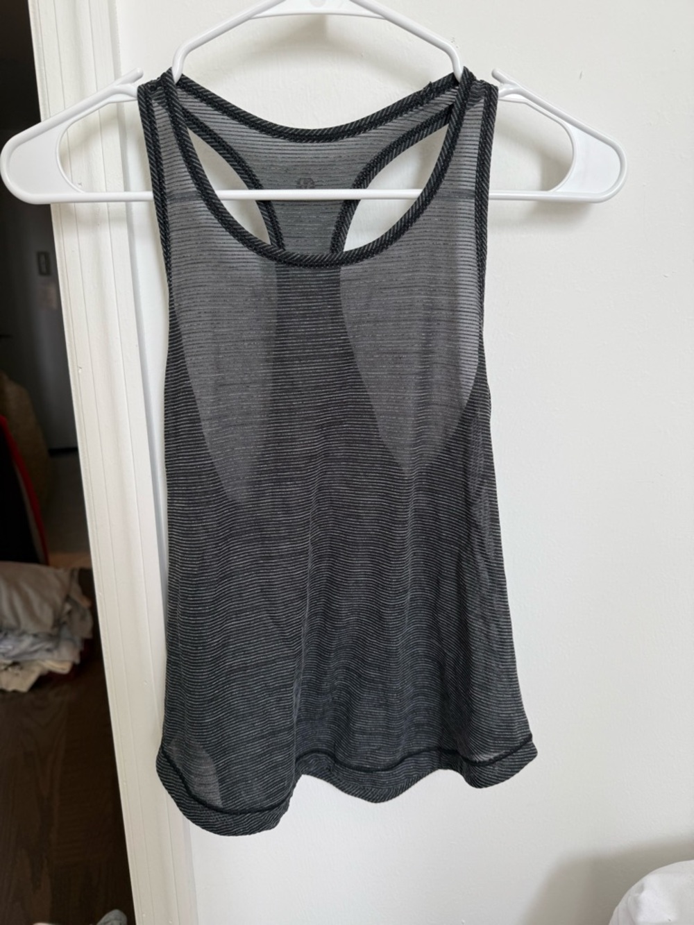Lululemon Size 2 Black Sheer Racerback Tank Top